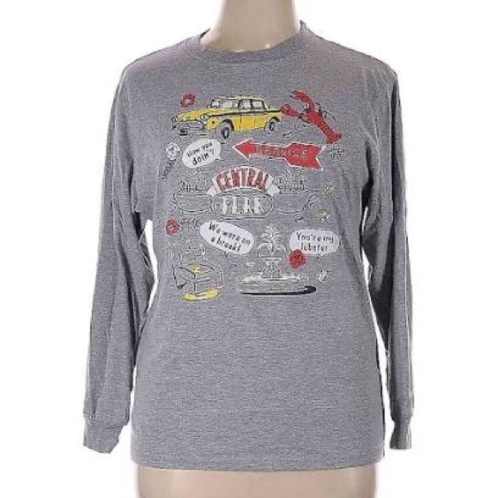 Friends merch friend long sleeve grey t shirt size small